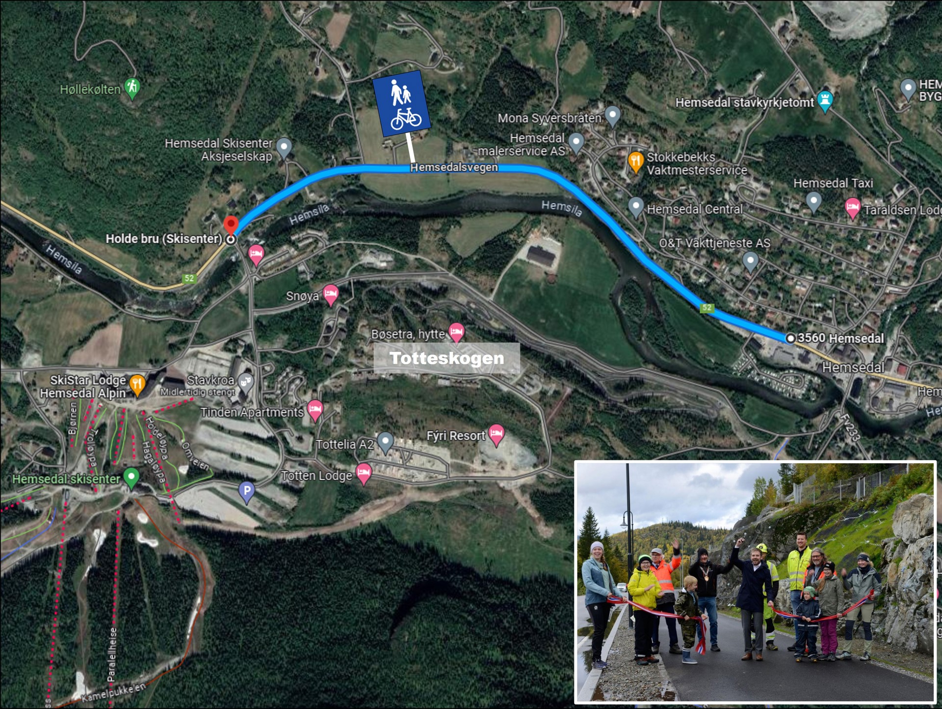 Ny gang- og sykkelvei mellom Trøym og Holde bru